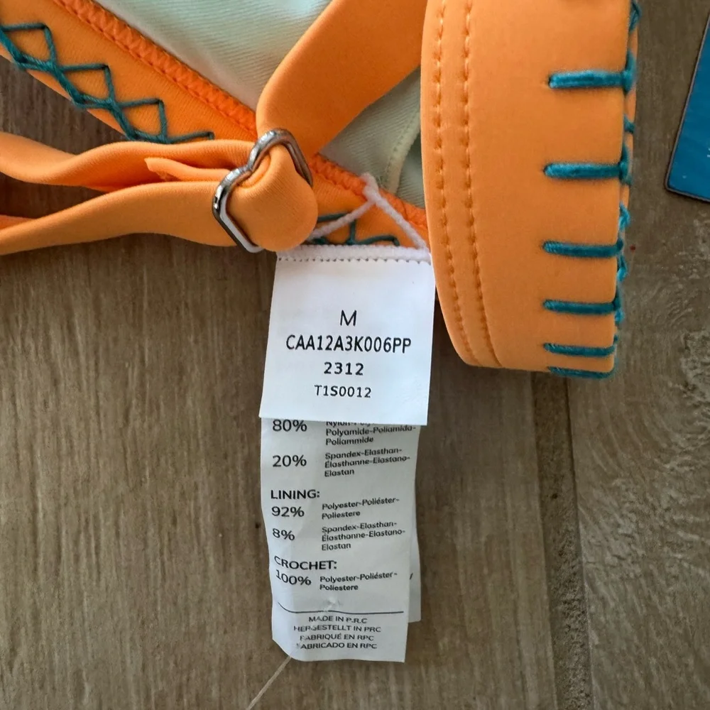 NWT CUPSHE Take Me To Tulum Colorblock Triangle Top & Cheeky Bikini Set - Picture 8 of 10
